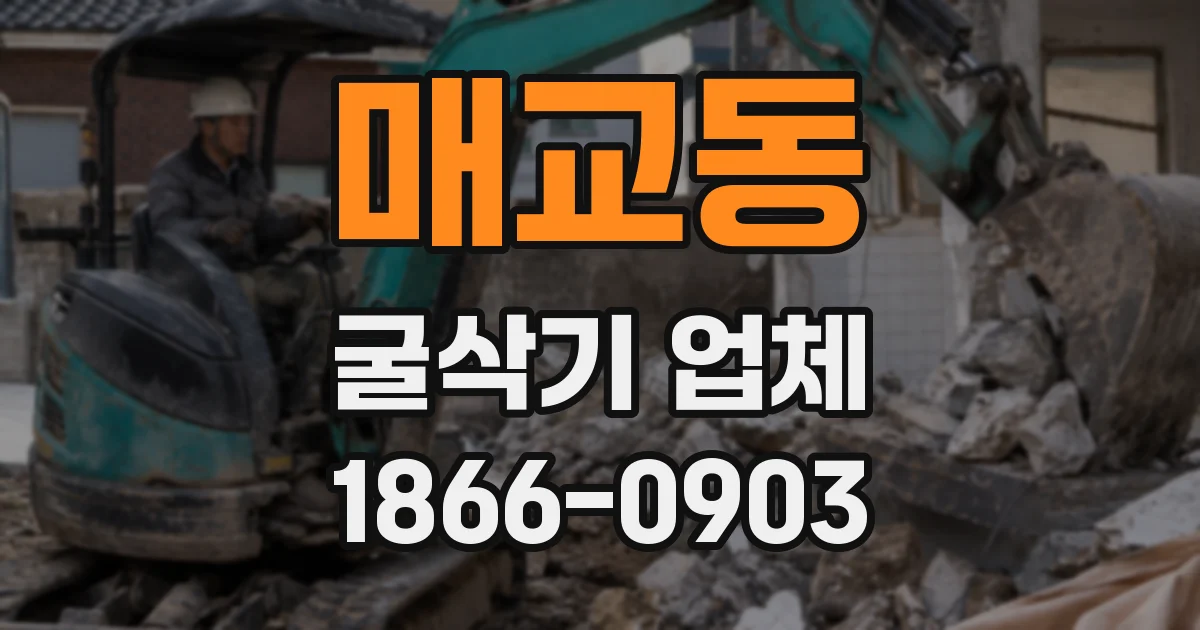 매교동 굴삭기 업체