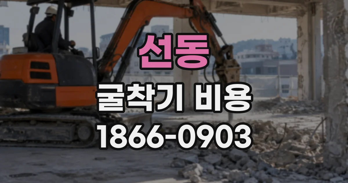 선동 굴착기비용