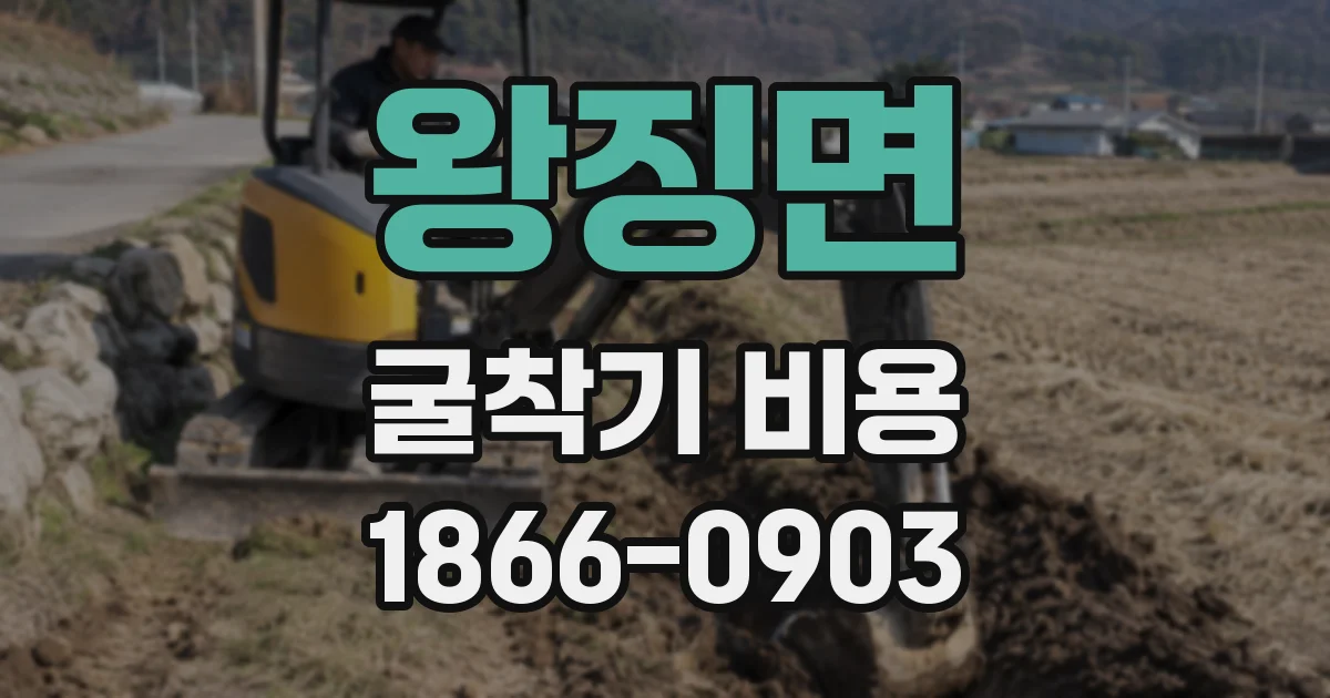 왕징면 굴착기 비용