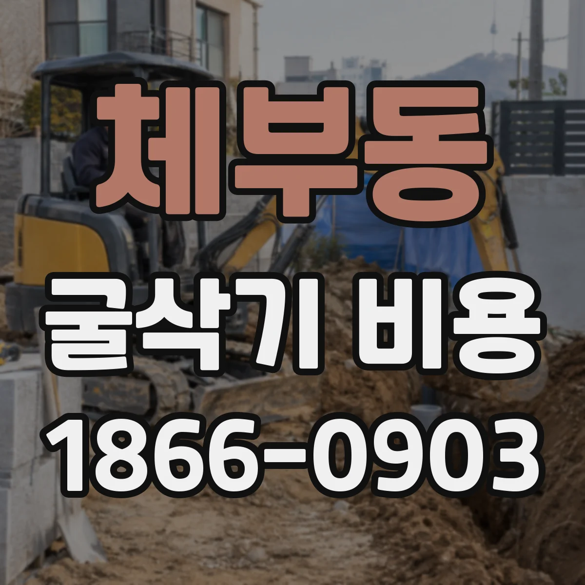 체부동 굴삭기 비용