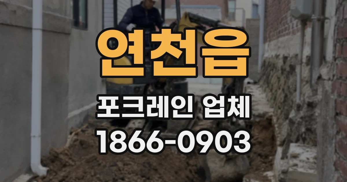 연천읍 포크레인 업체