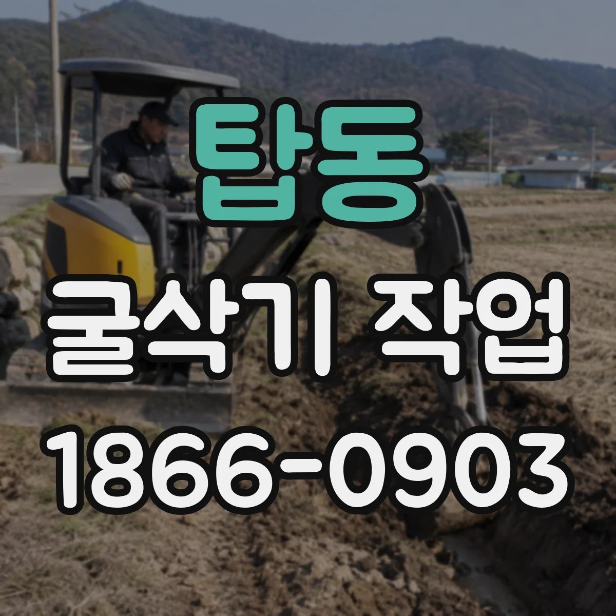 탑동 굴삭기 작업