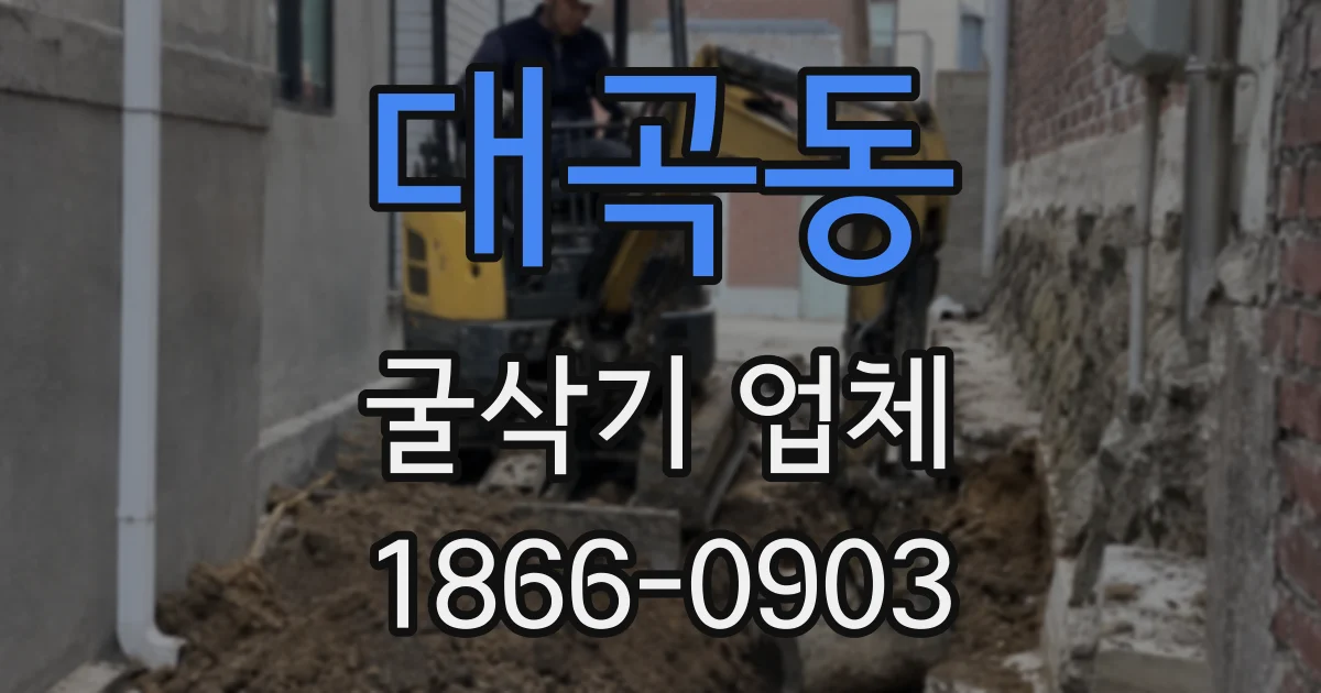 대곡동 굴삭기 업체