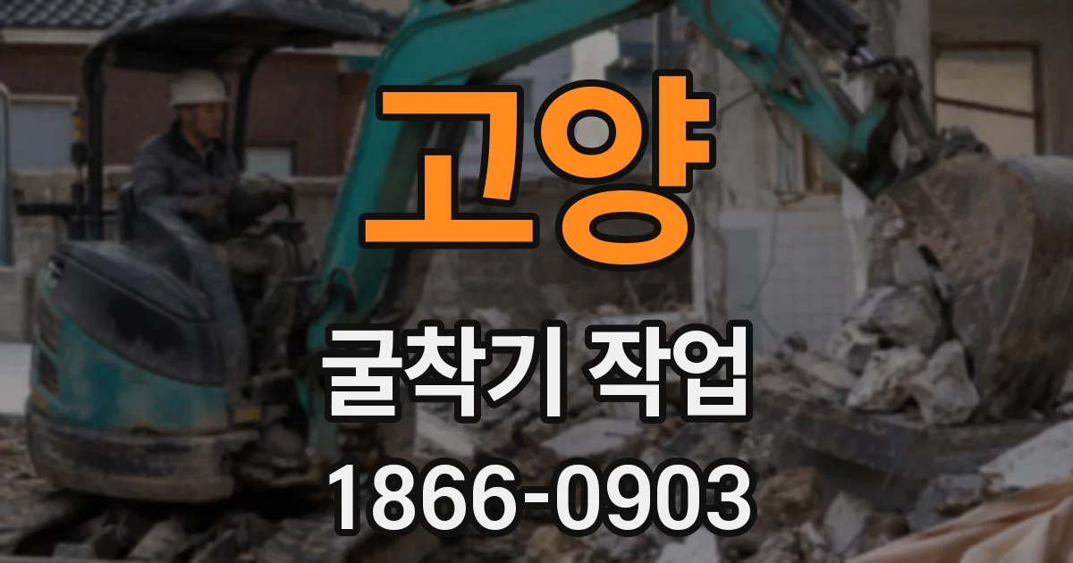 고양 굴착기 작업