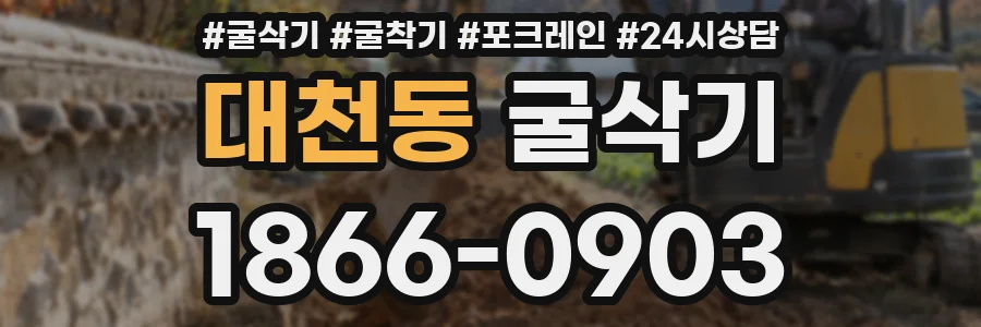 대천동 굴삭기