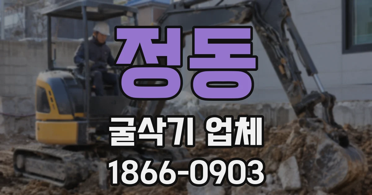 정동 굴삭기 업체