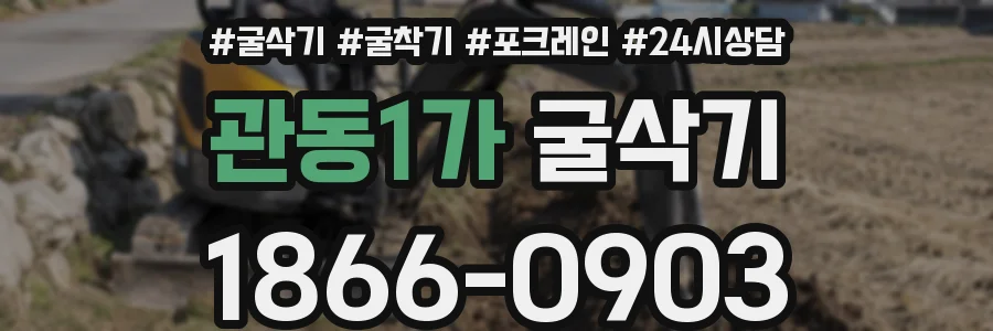 관동1가 굴삭기