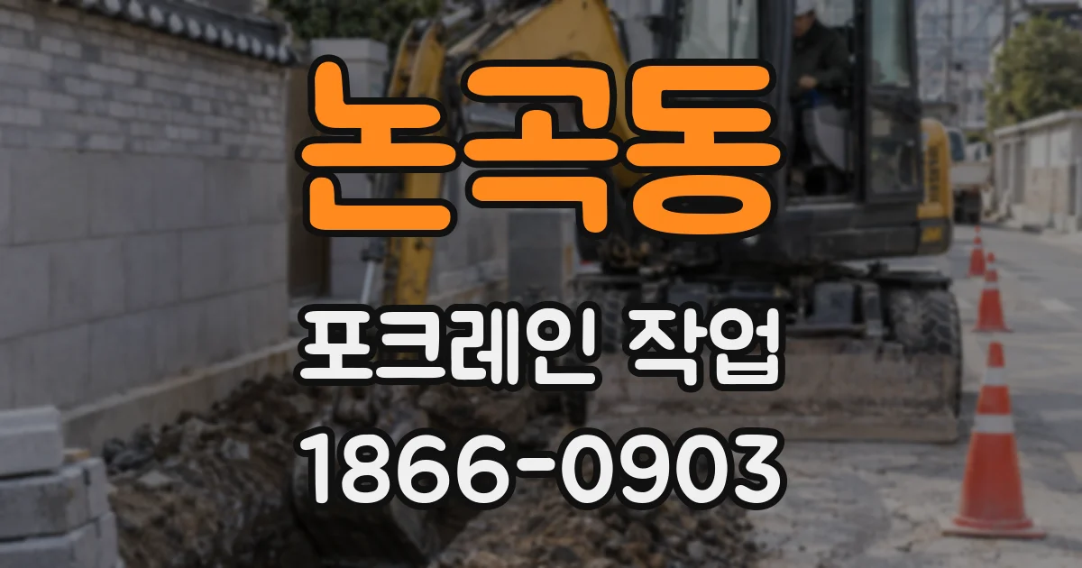 논곡동 포크레인 작업
