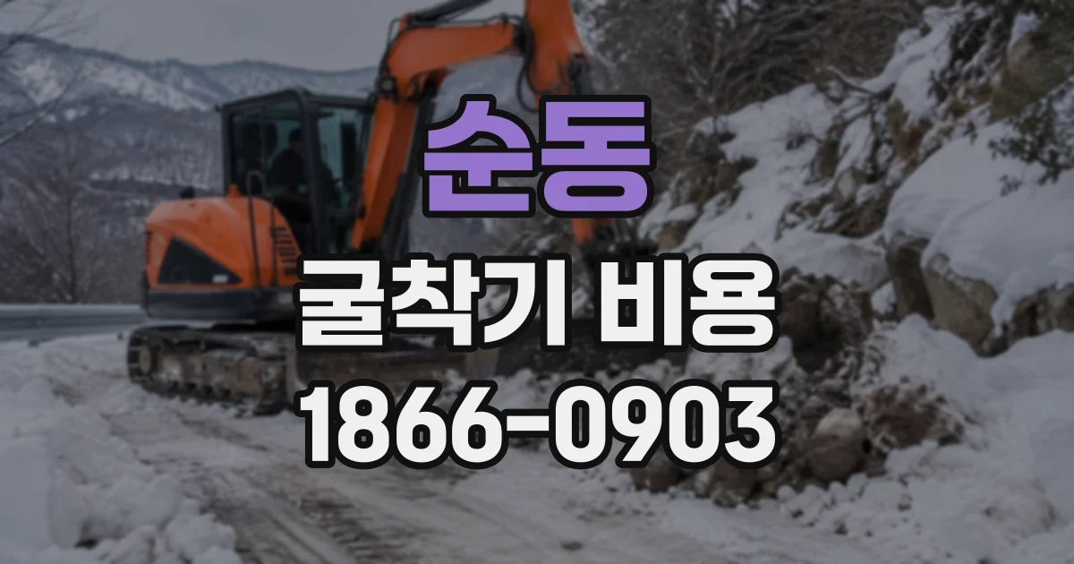 순동 굴착기비용