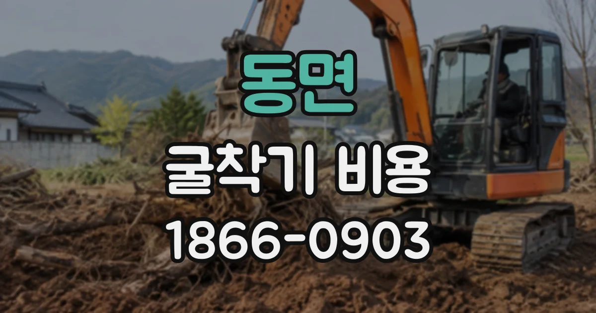 동면 굴착기비용