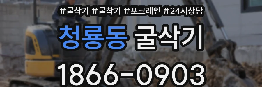 청룡동 굴삭기