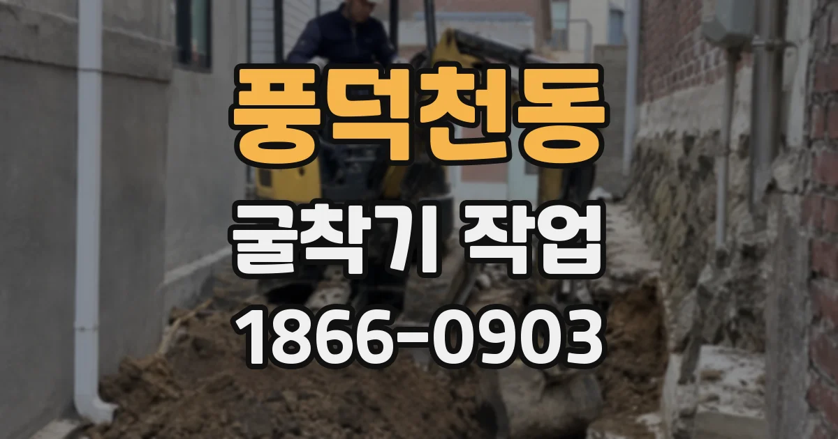 풍덕천동 굴착기 작업