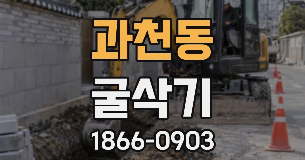 과천동 굴삭기
