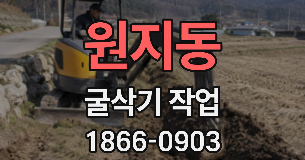 원지동 굴삭기 작업