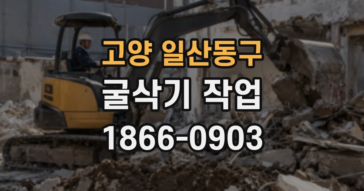 고양 일산동구 굴삭기 작업