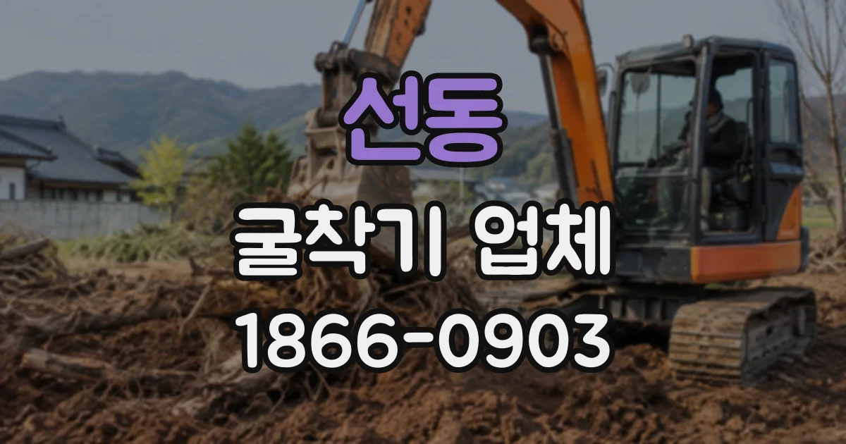 선동 굴착기업체