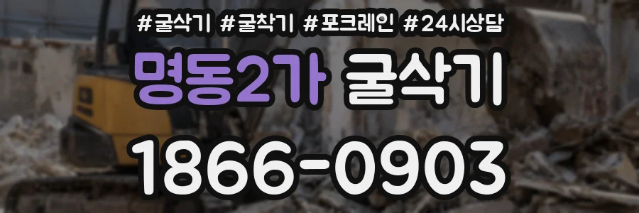 명동2가 굴삭기