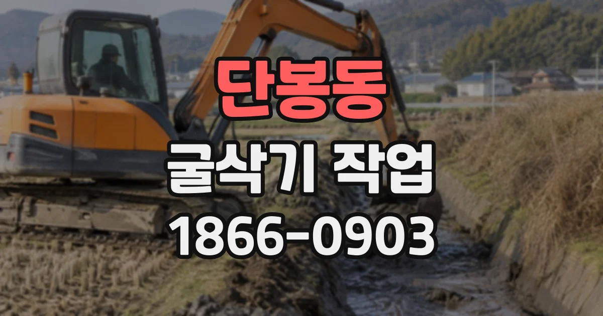 단봉동 굴삭기작업
