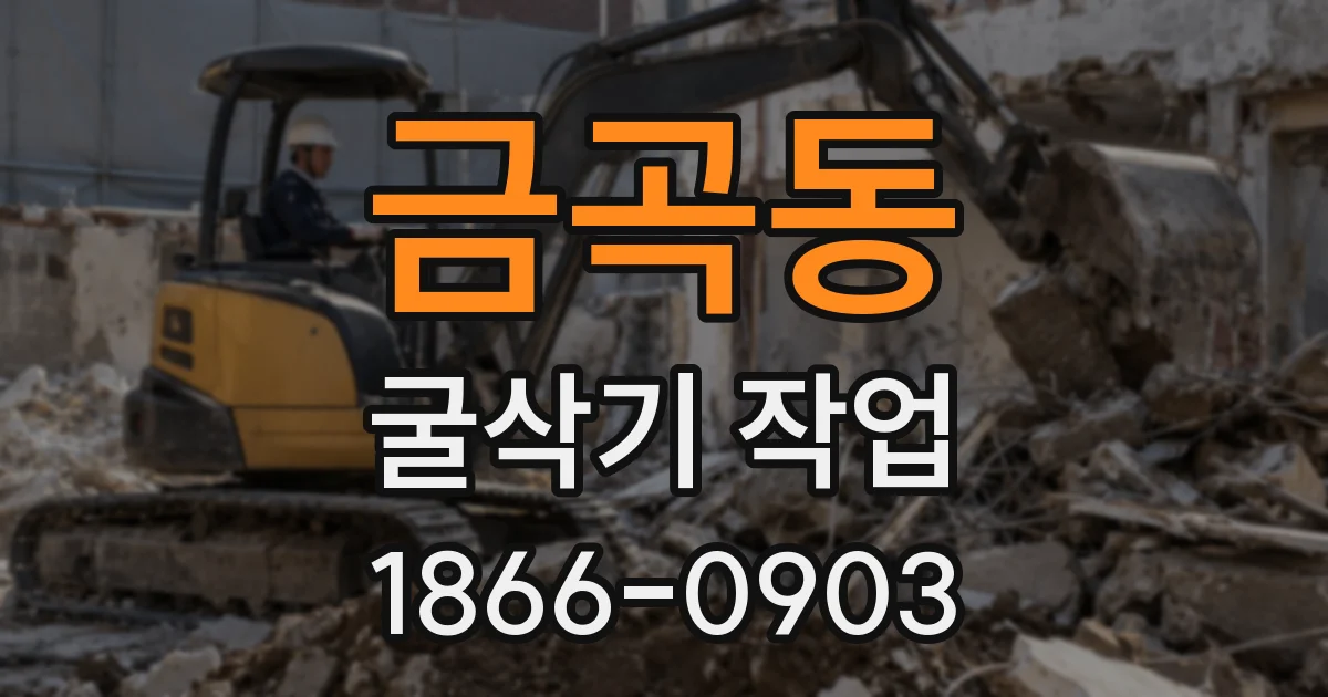 금곡동 굴삭기 작업