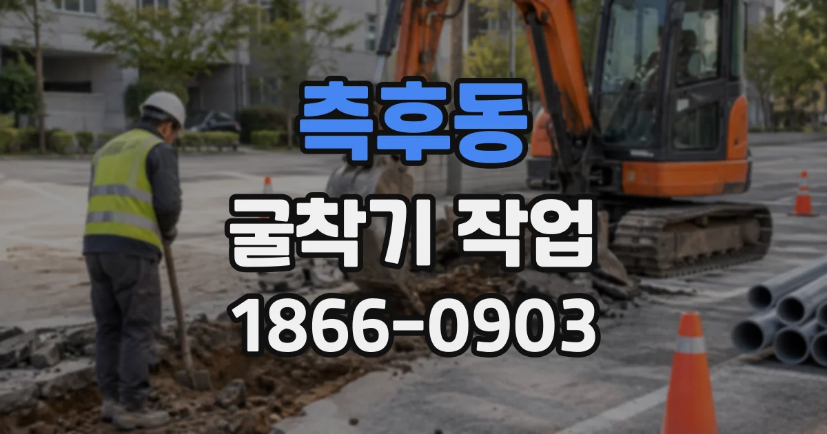 측후동 굴착기작업