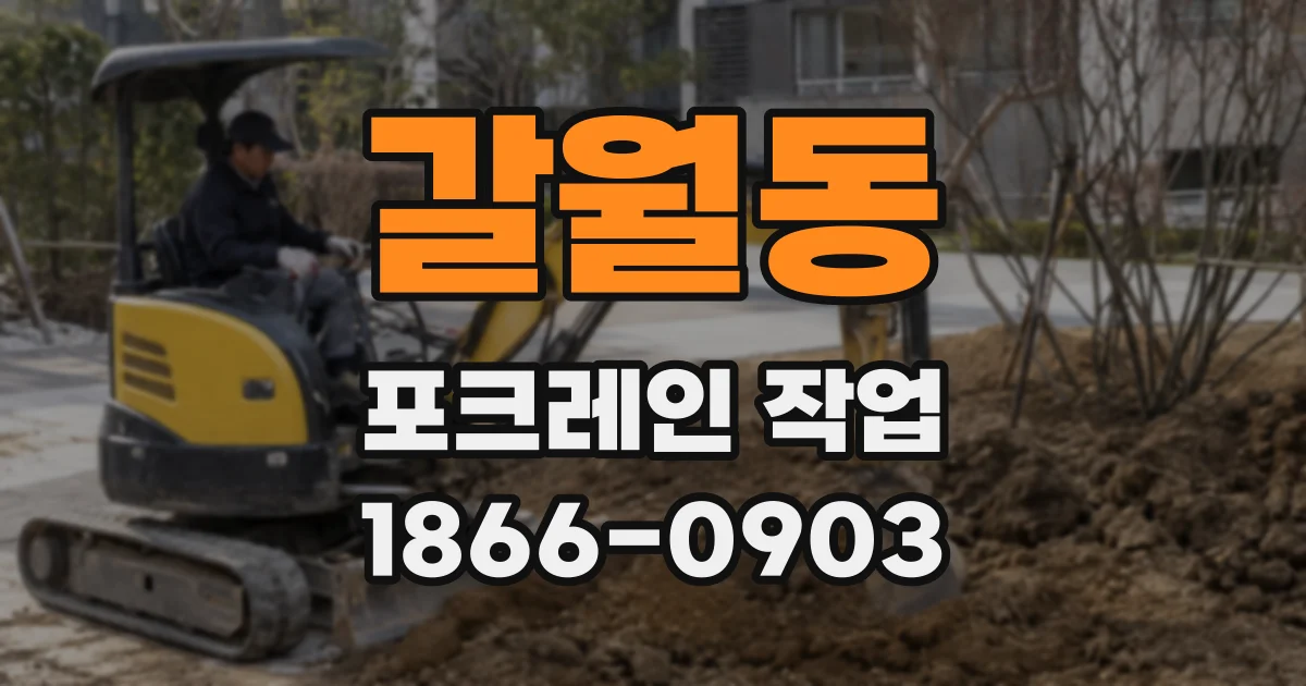 갈월동 포크레인 작업