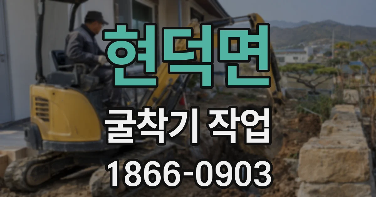 현덕면 굴착기 작업