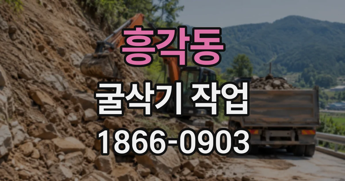 흥각동 굴삭기작업