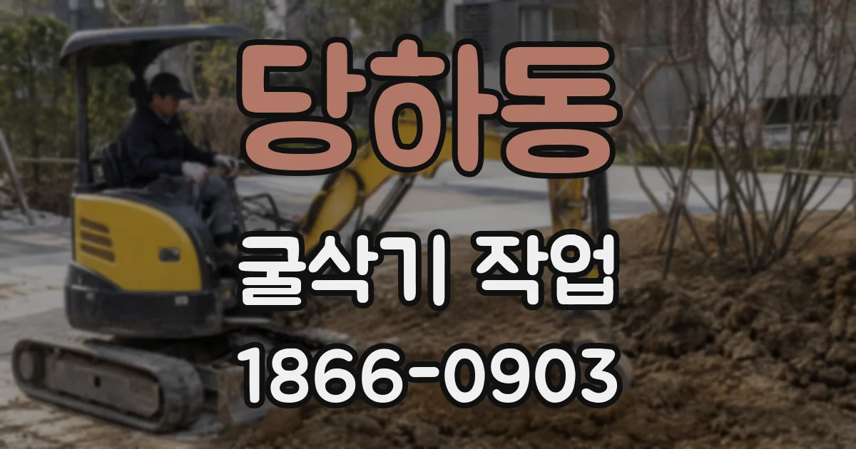 당하동 굴삭기 작업
