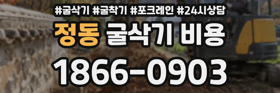 정동 굴삭기 비용