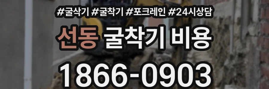 선동 굴착기 비용