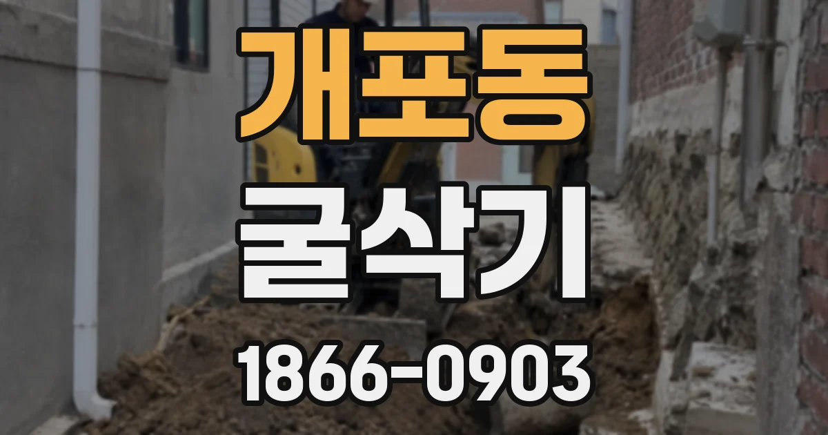 개포동 굴삭기
