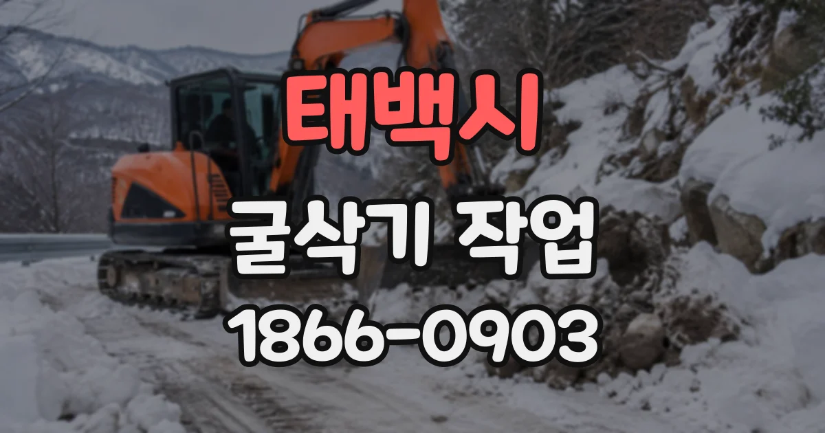 태백시 굴삭기작업