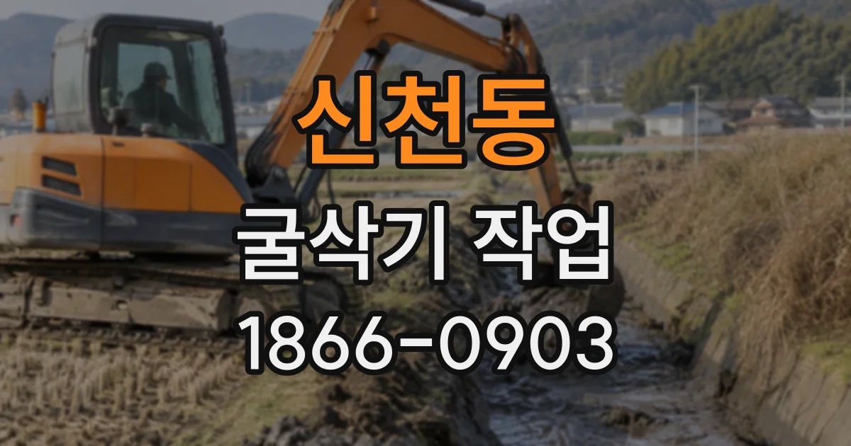 신천동 굴삭기작업