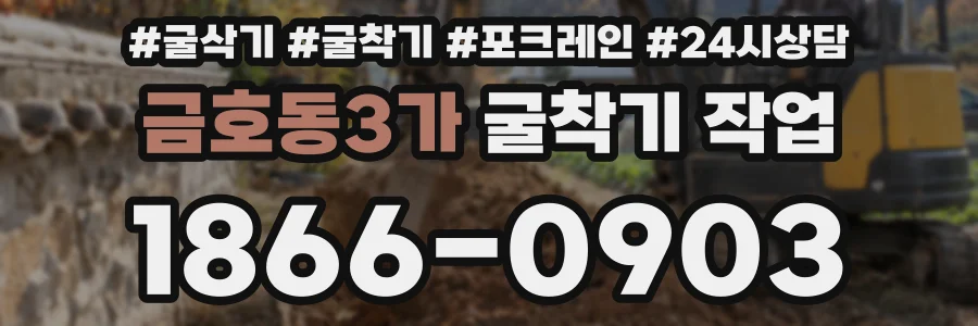 금호동3가 굴착기 작업