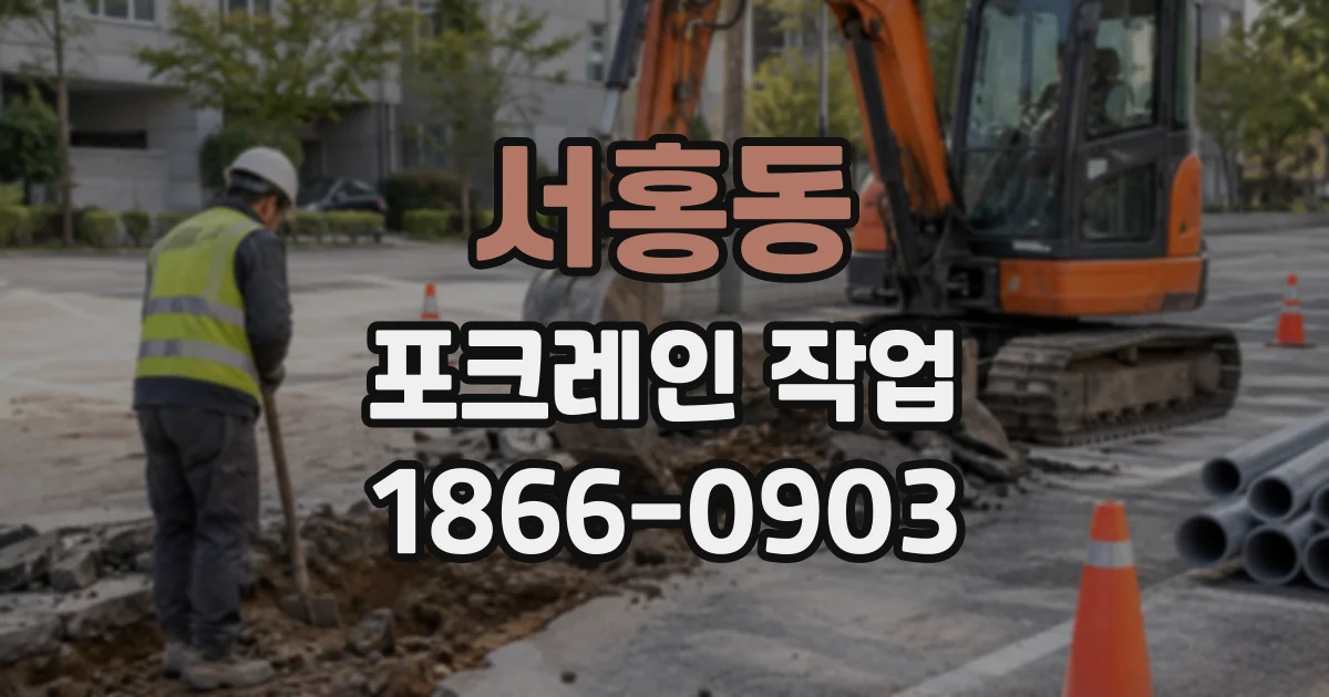 서홍동 포크레인작업