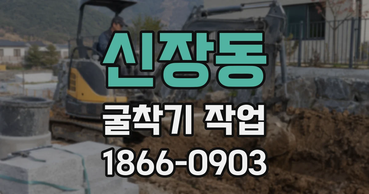 신장동 굴착기 작업