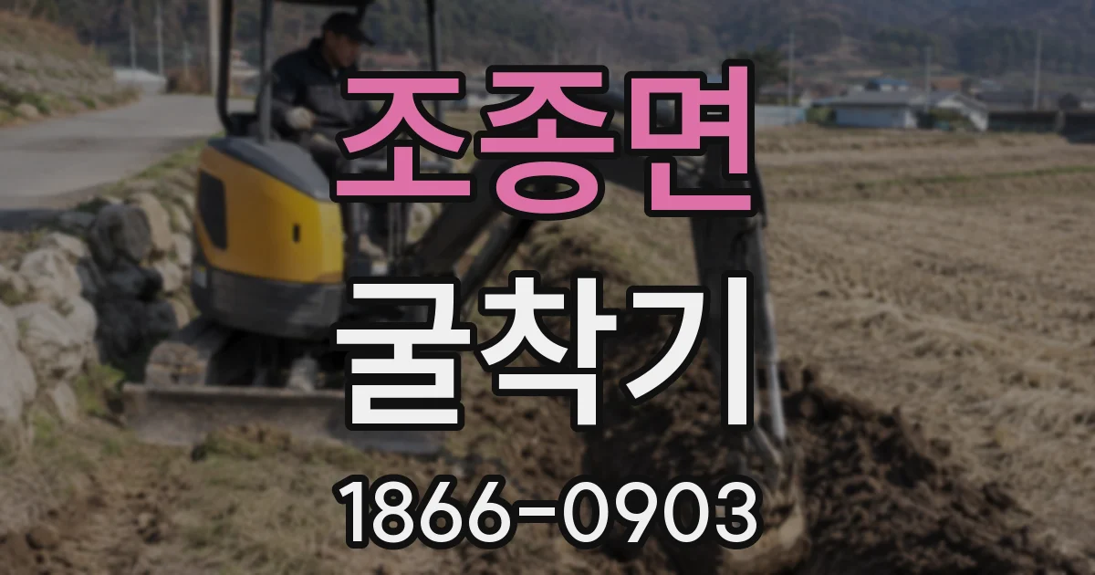 조종면 굴착기