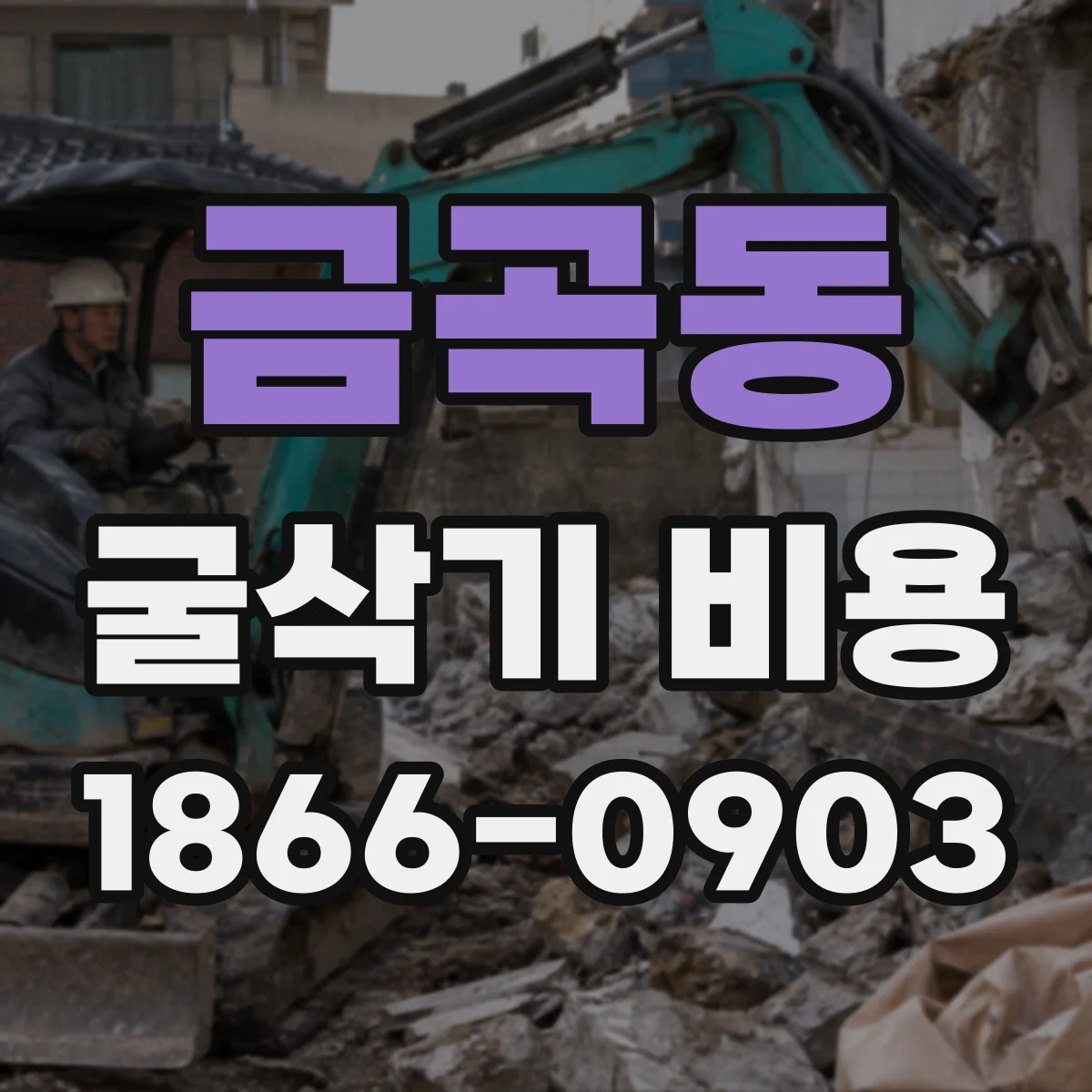금곡동 굴삭기 비용