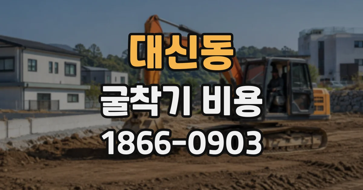 대신동 굴착기비용