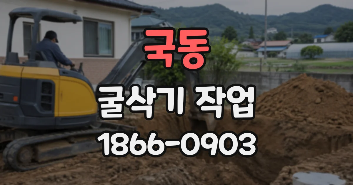 국동 굴삭기작업