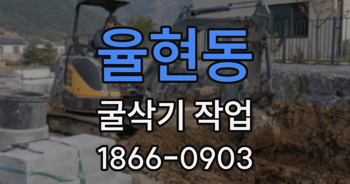율현동 굴삭기 작업