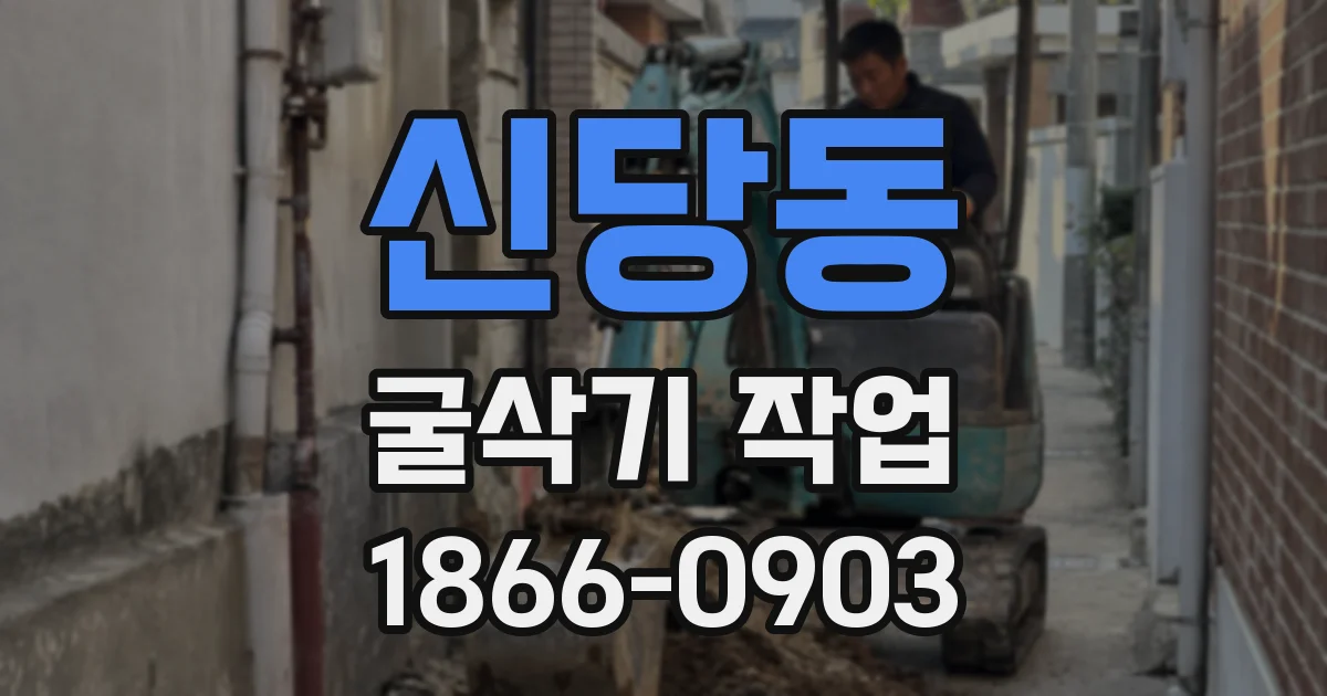 신당동 굴삭기 작업