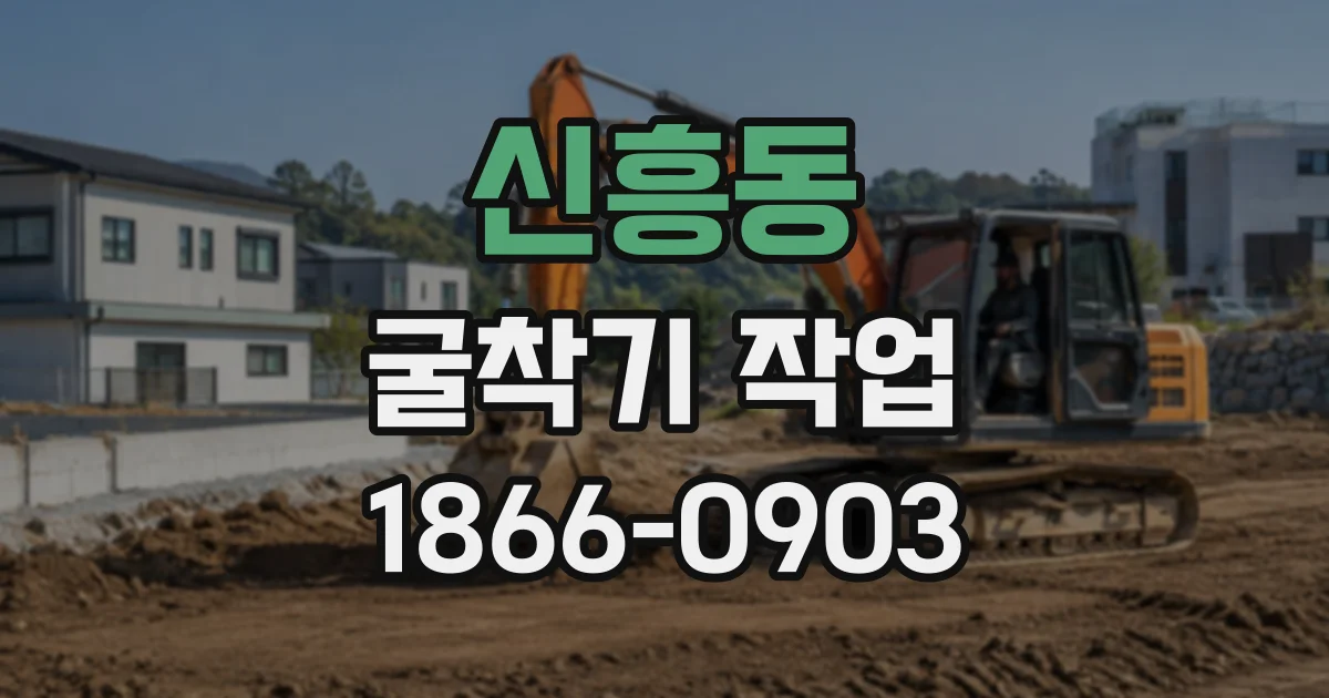 신흥동 굴착기작업