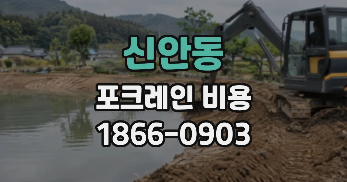 신안동 포크레인비용