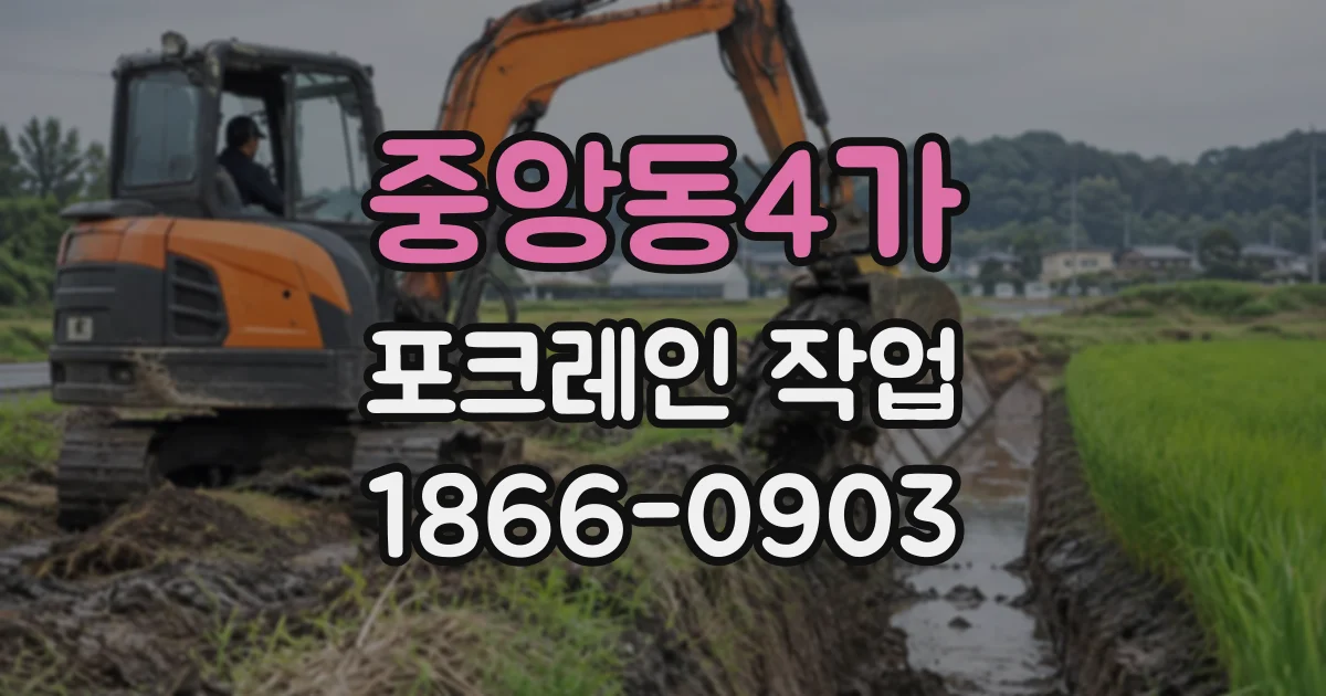 중앙동4가 포크레인작업