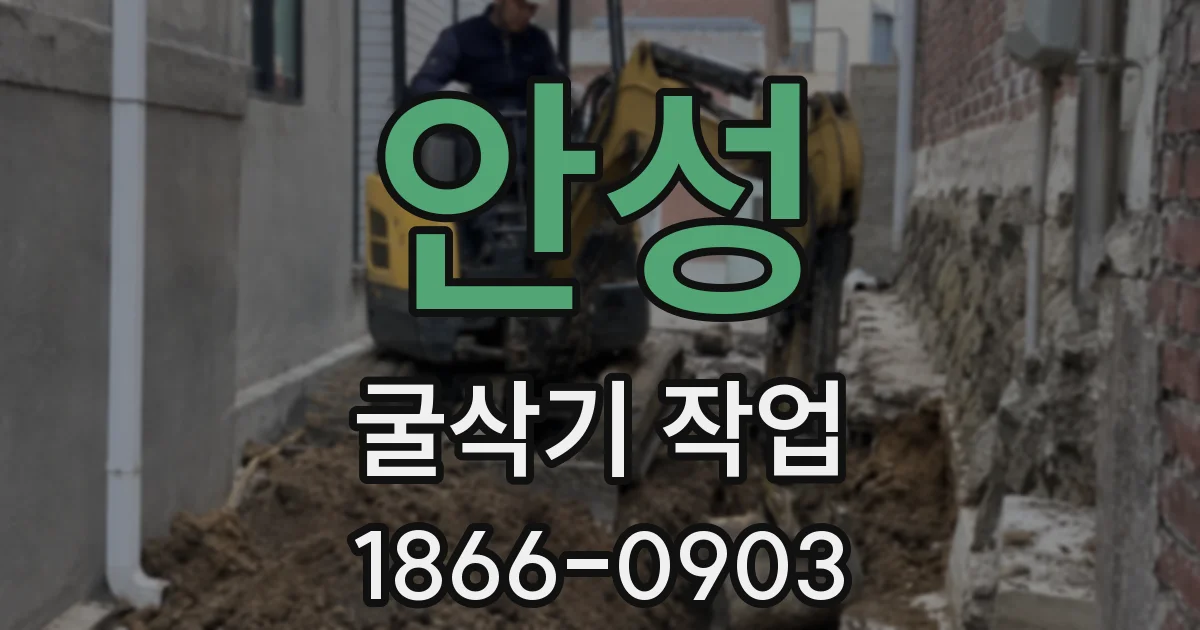 안성 굴삭기 작업