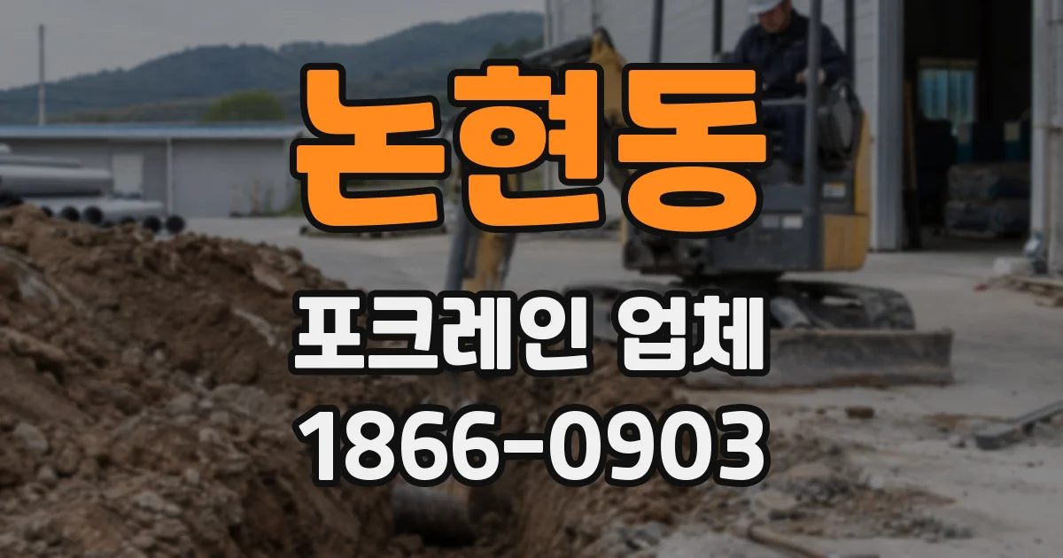 논현동 포크레인 업체