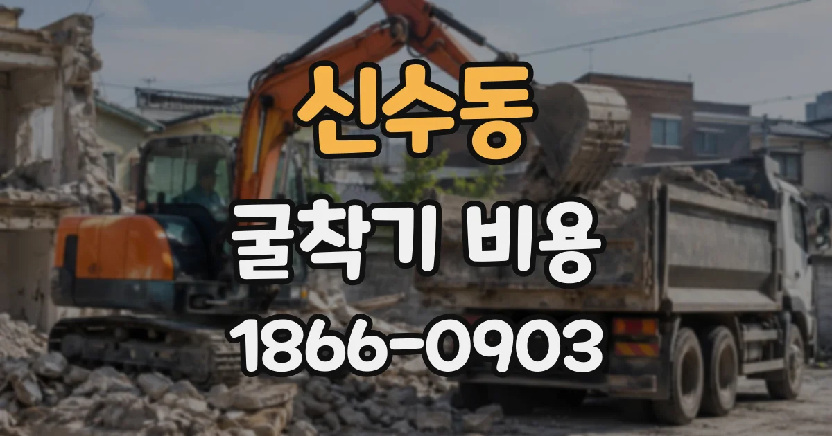 신수동 굴착기비용