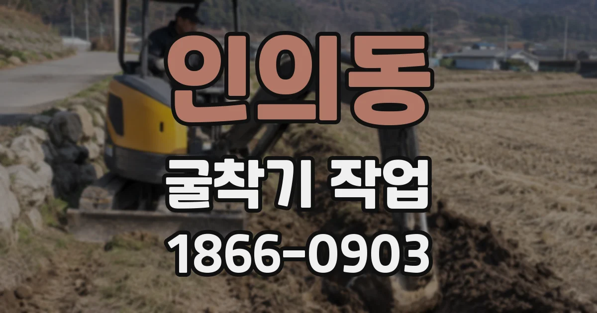 인의동 굴착기 작업