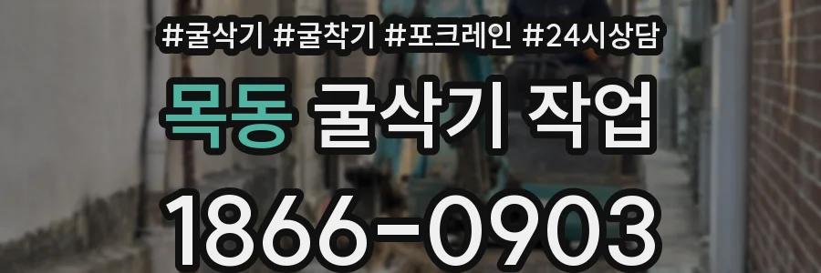 목동 굴삭기 작업